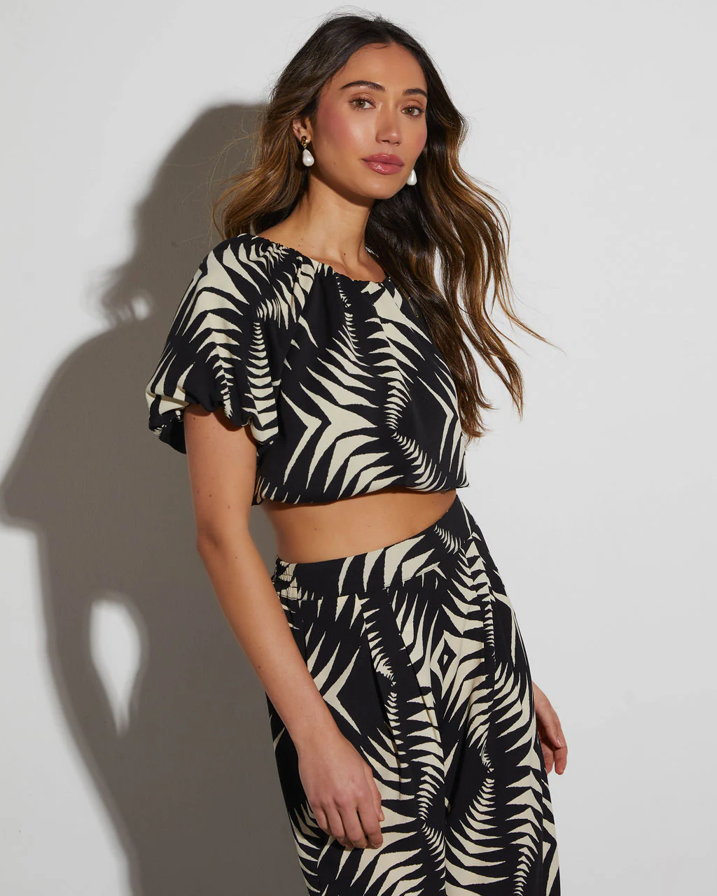 Stay With Me Printed Short Sleeve Top