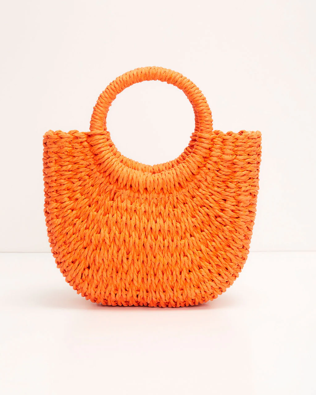 Valencia Small Rounded Straw Tote