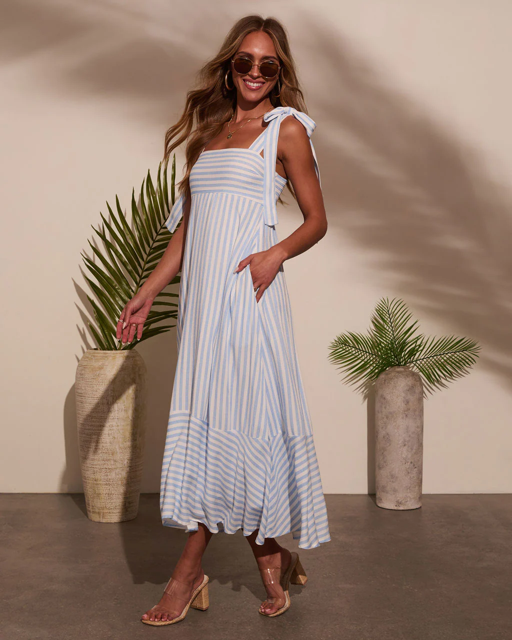 Colene Striped Maxi Dress