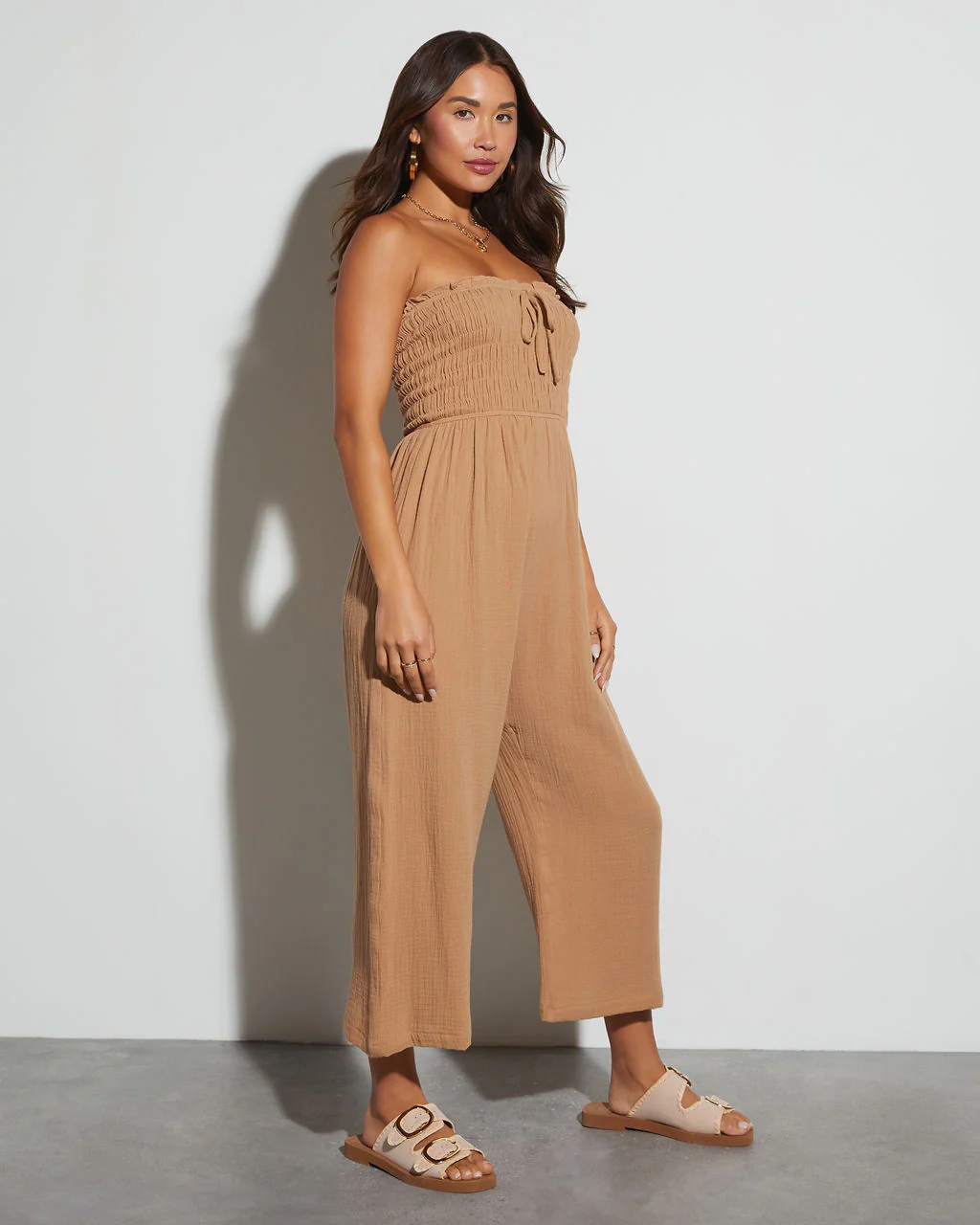 Sloane Strapless Fitted Waist Jumpsuit