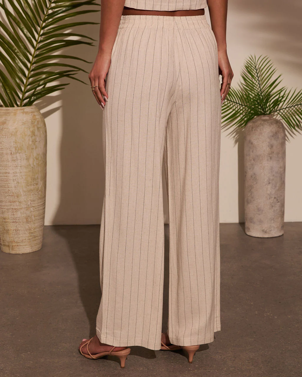 Serene Spring Striped Linen Pants