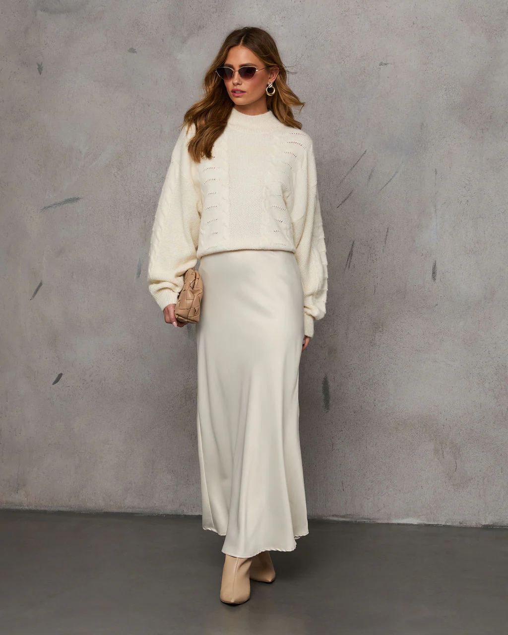 Marisse Mock Neck Knit Sweater