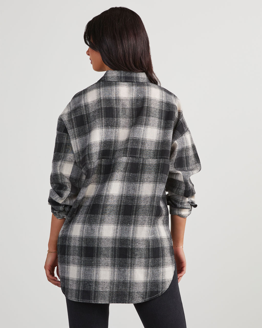 Petaluma Cotton Blend Plaid Button Down Top
