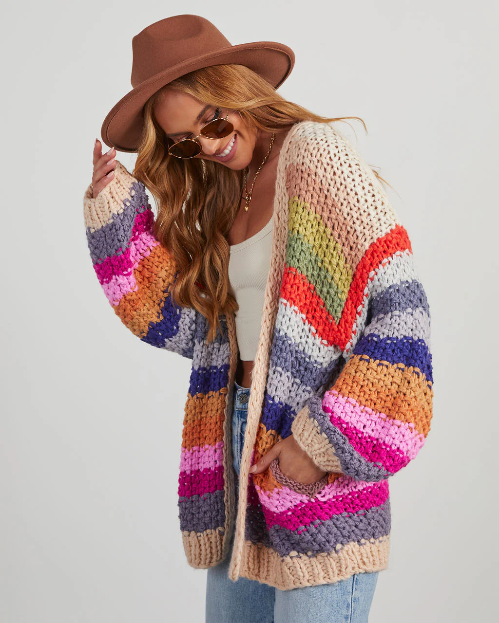 Oh Happy Day Pocketed Knit Cardigan