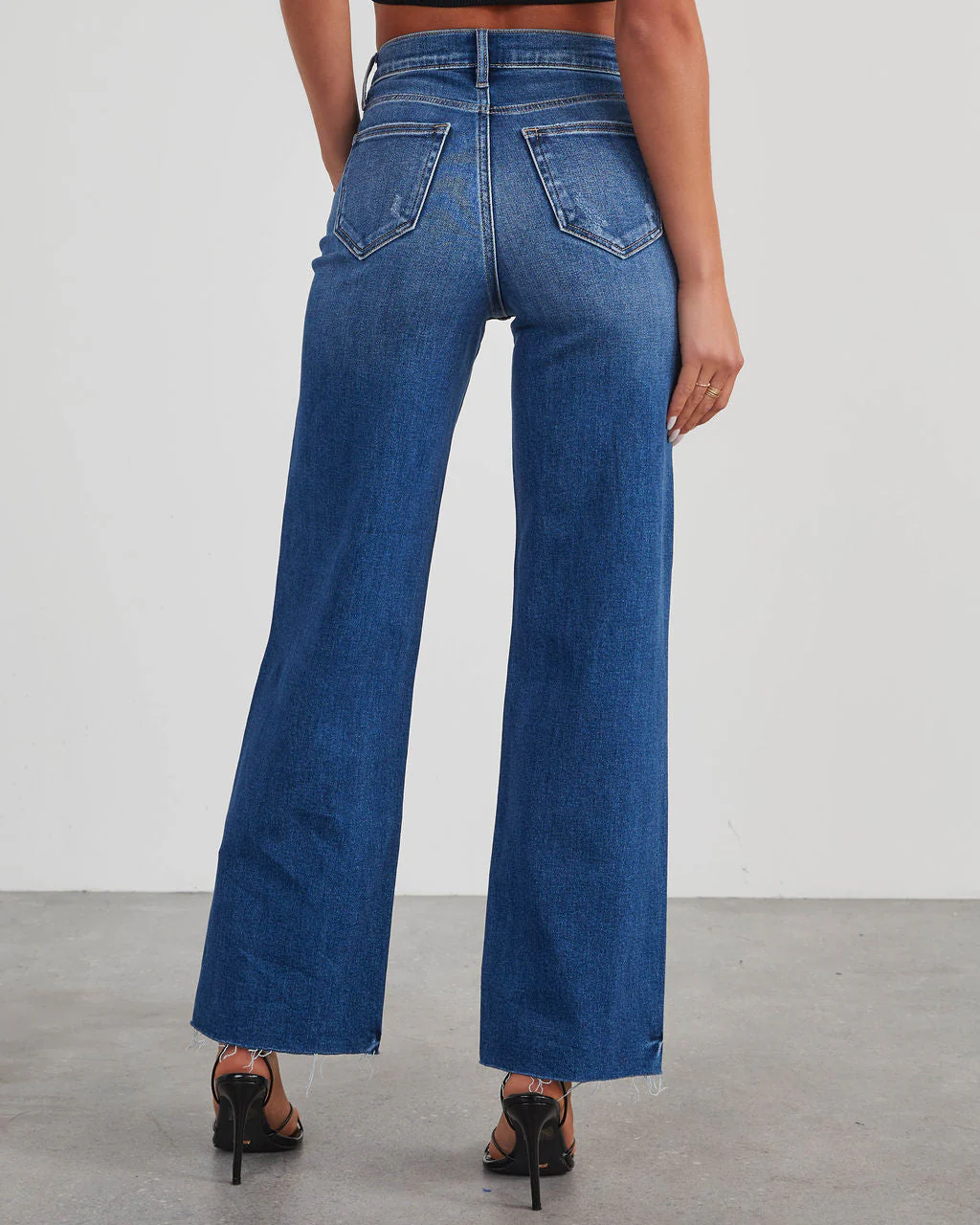 VICI Icon Distressed High Rise Straight Jeans