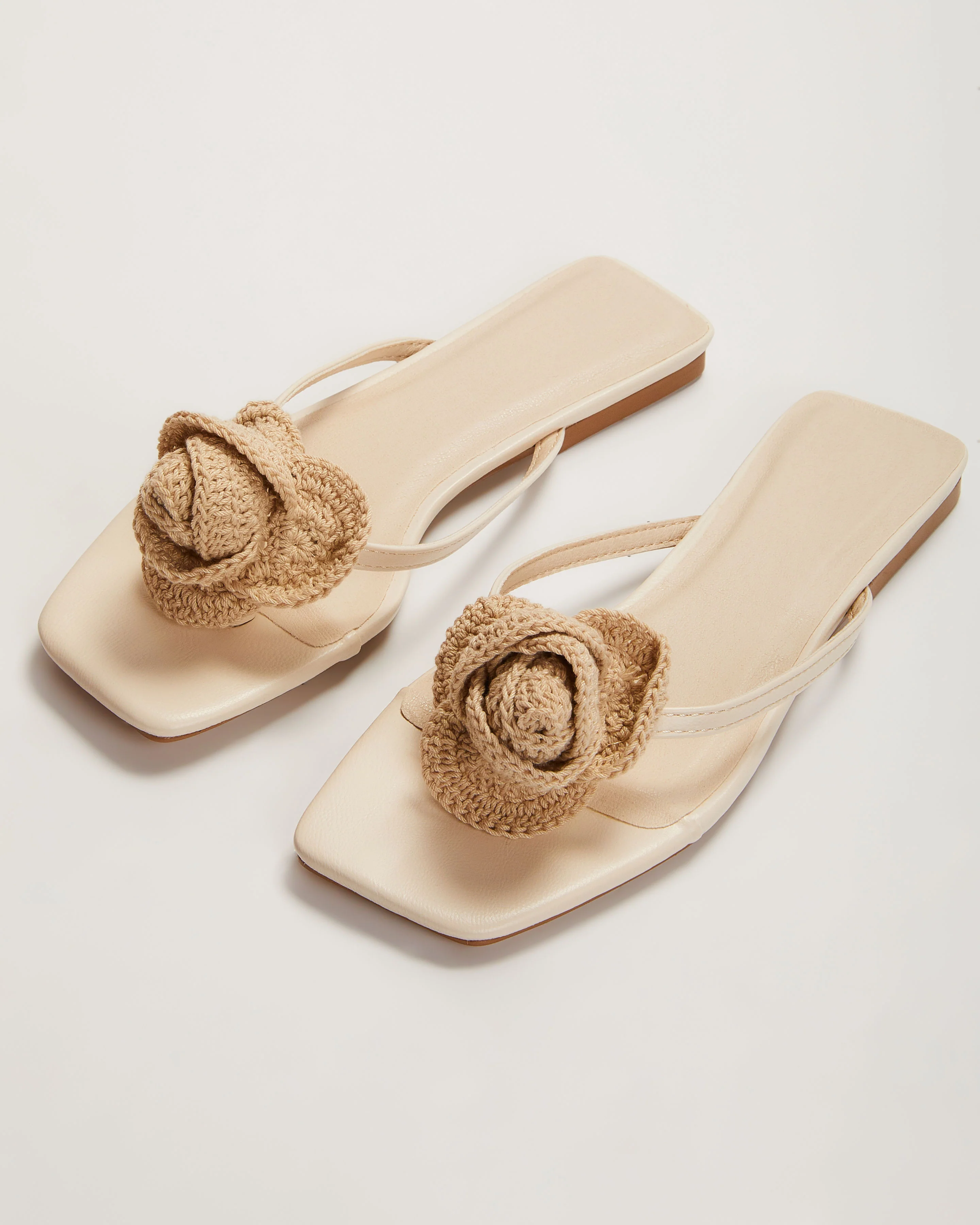 Idella Rosette Detail Flat Sandal