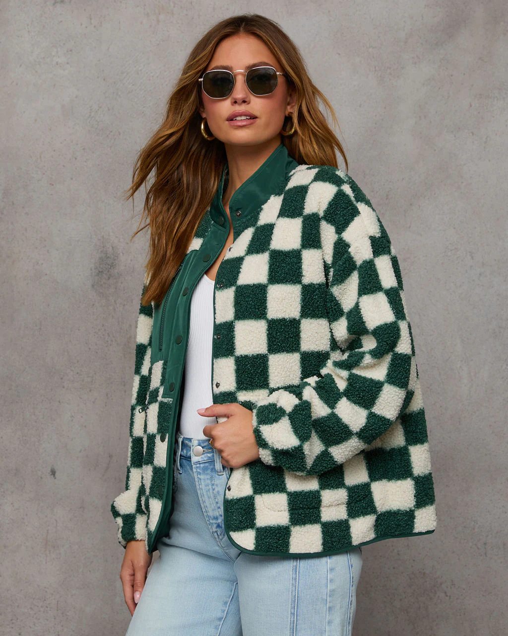 Jamerson Knit Checkered Jacket