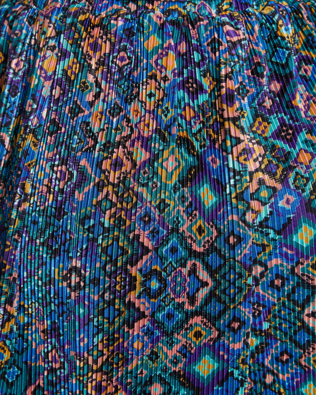 Kihei Geo Print Pleated Tie Waist Shorts