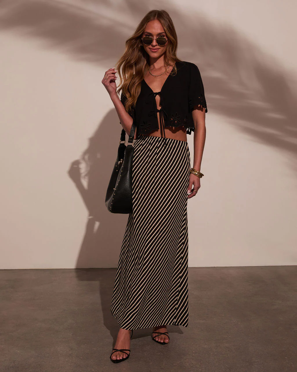 Sweet Haven Striped Maxi Skirt