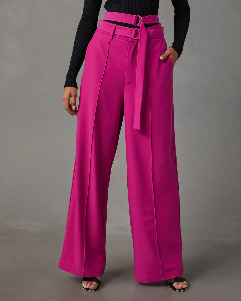 Juliana Double Belted Trouser Pants
