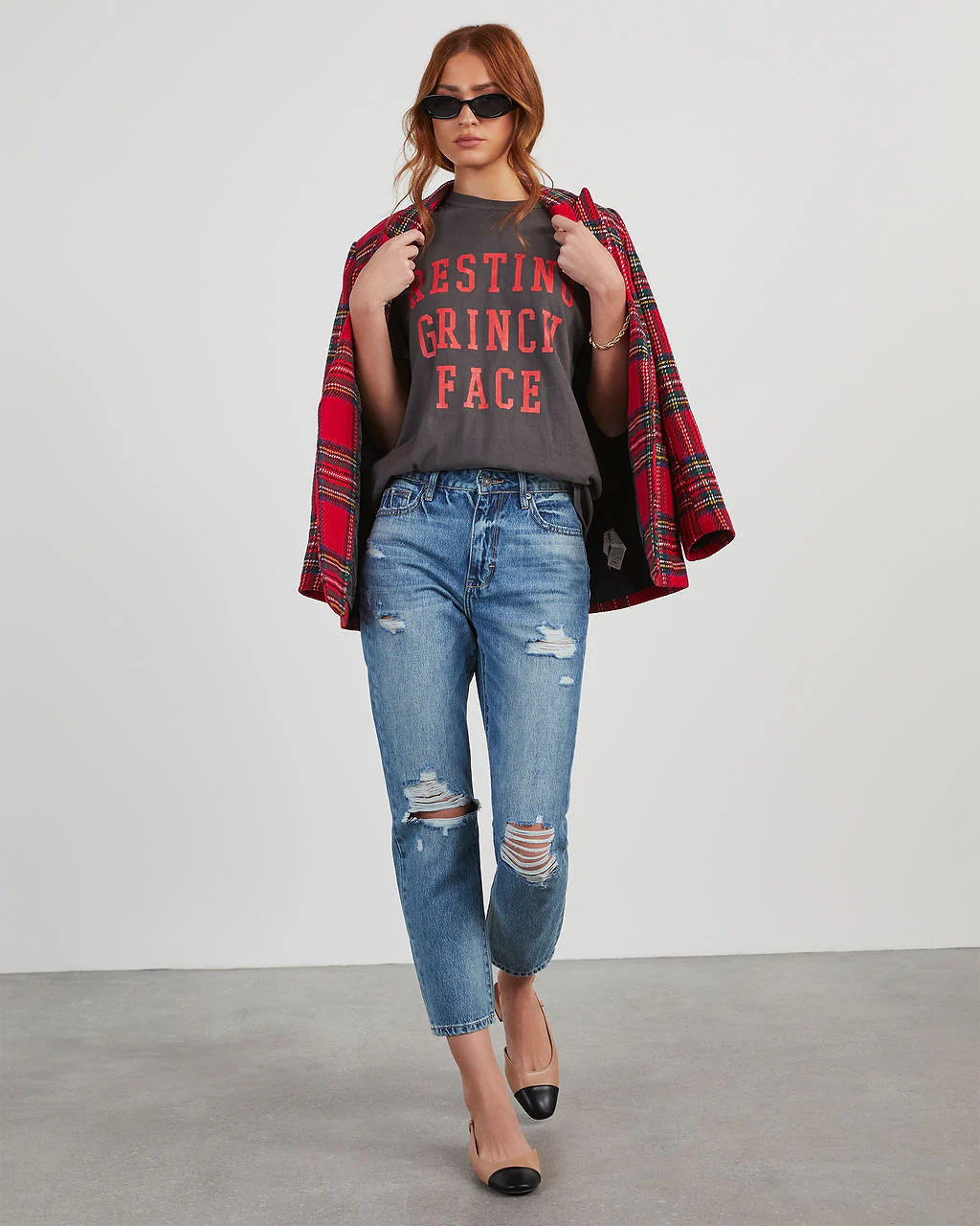 Resting Grinch Face Cotton Tee