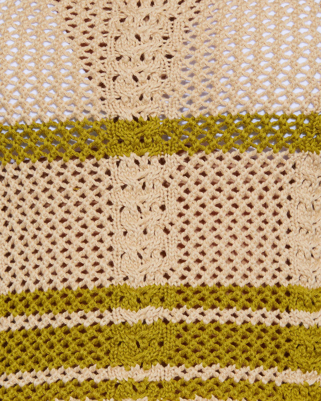 Villa Crochet Striped Crop Tank