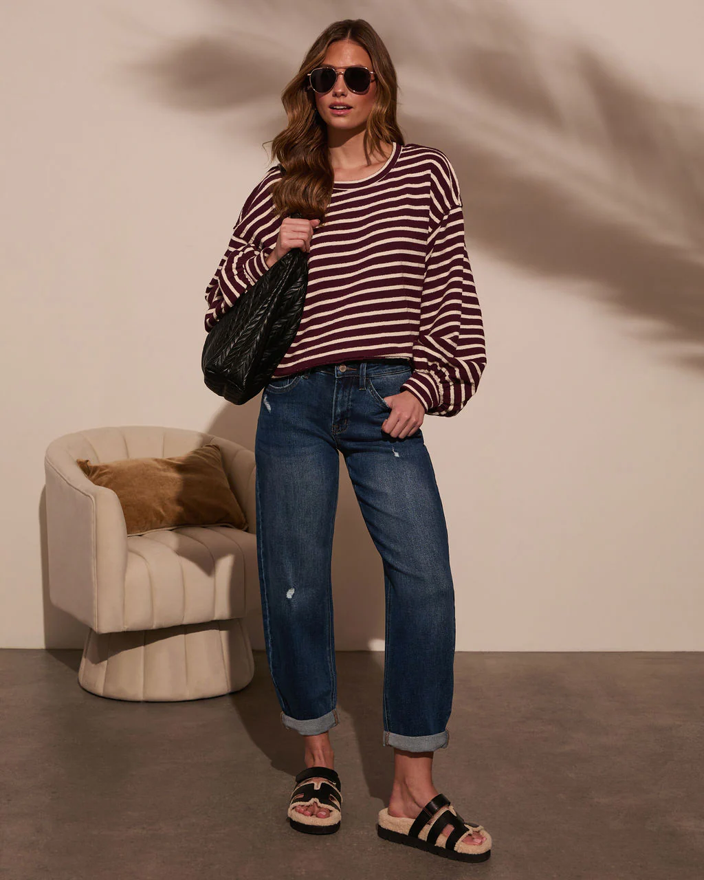 Jemelah Striped Sweatshirt