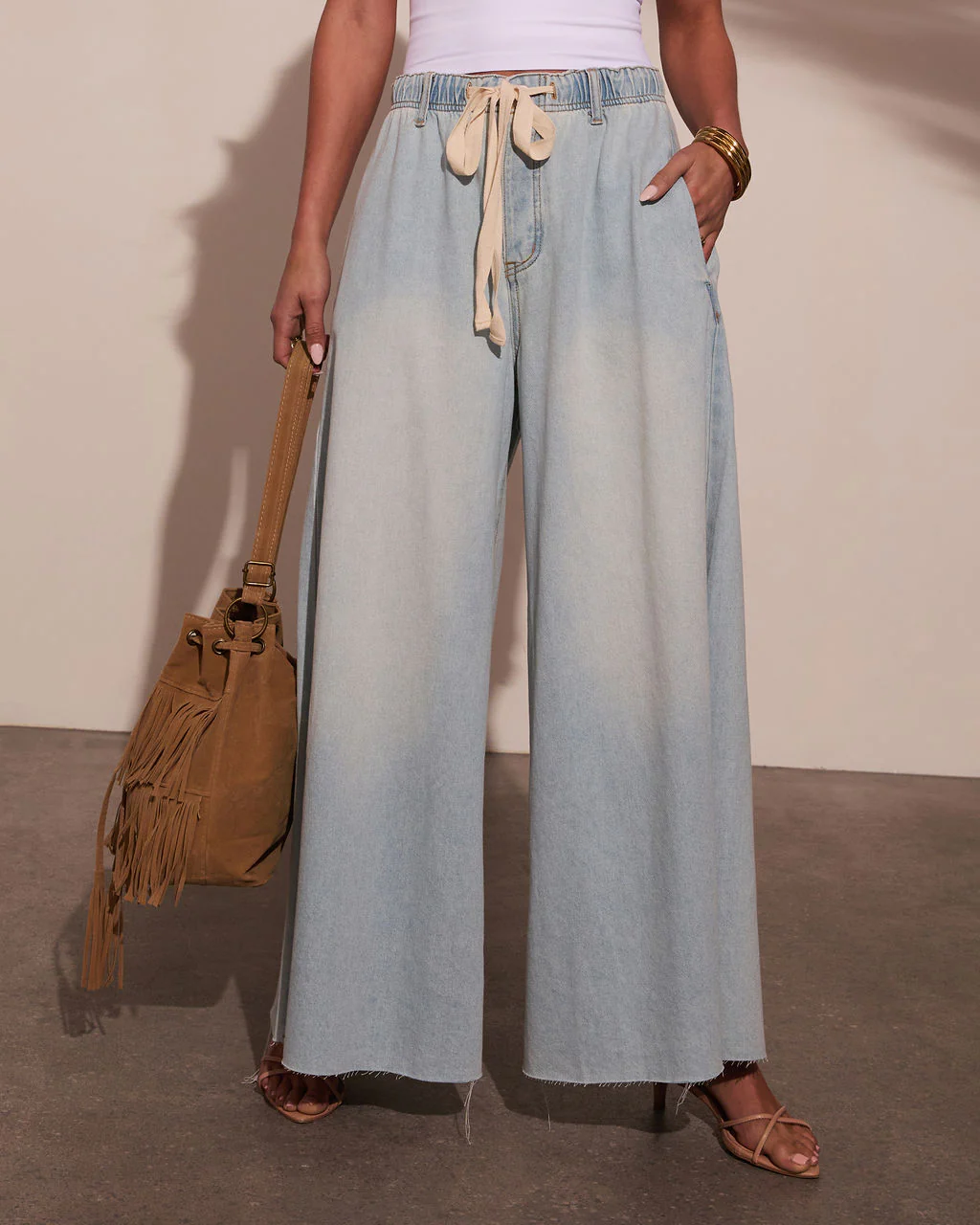 Reid Drawstring Waist Tie Jeans