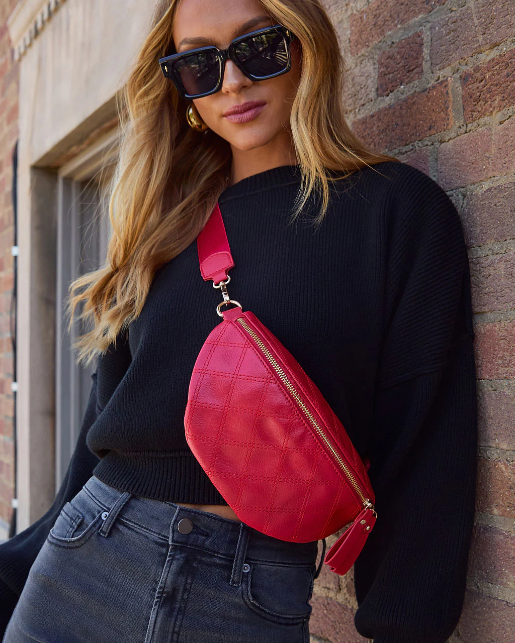 Jenny Faux Leather Belt Bag