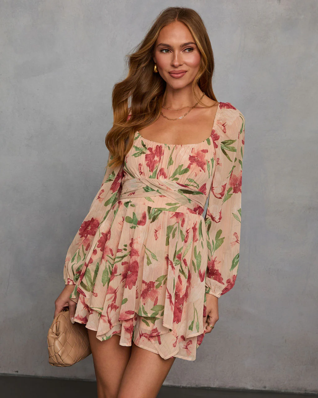 Enola Floral Chiffon Romper