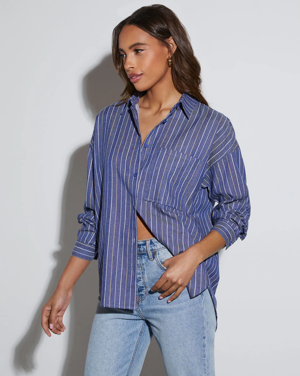 Wilson Striped Button Down Top