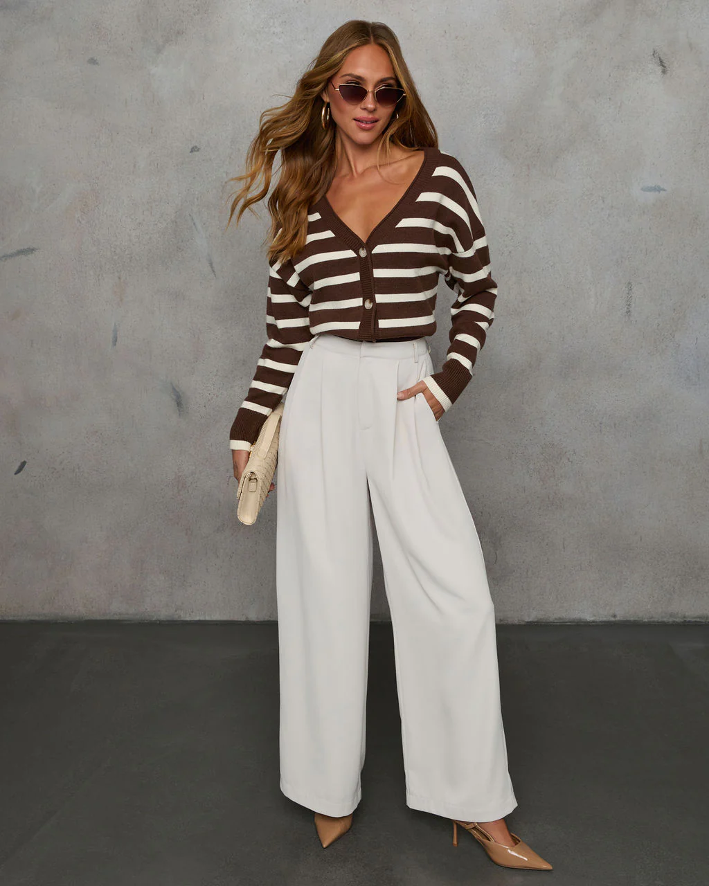 Thinking of You Contrast Striped Cardigan