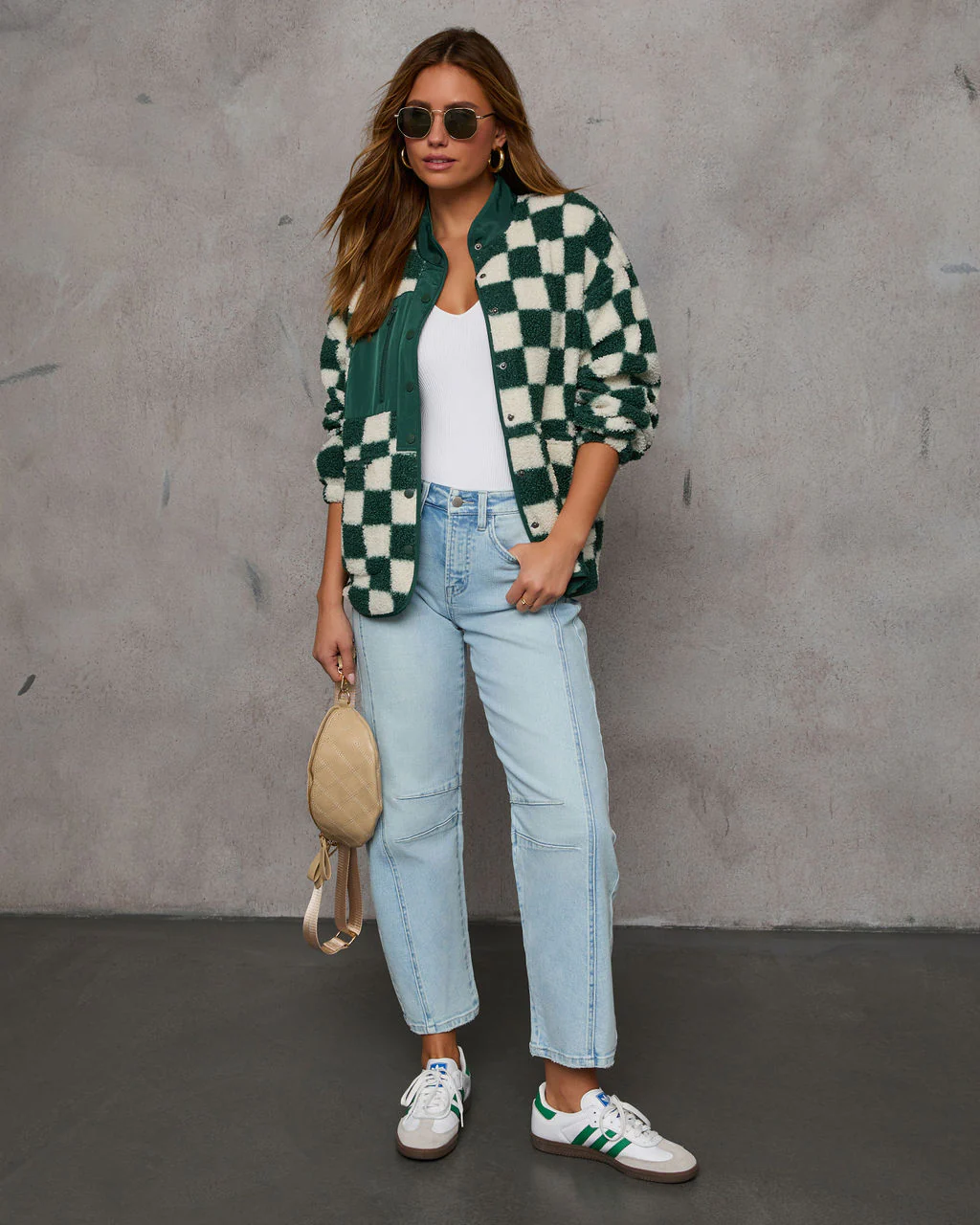 Jamerson Knit Checkered Jacket