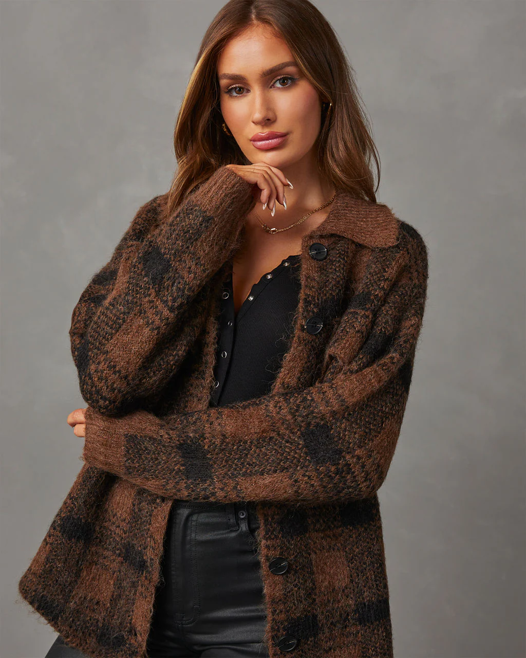 Gallagher Plaid Pocketed Shacket