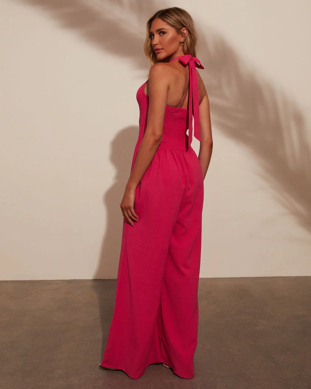 Dovie Smocked Halter Jumpsuit