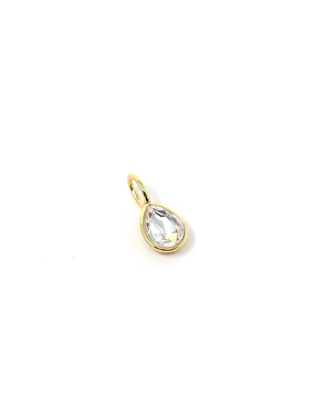 Twisted Rhinestone 14k Plated Charm