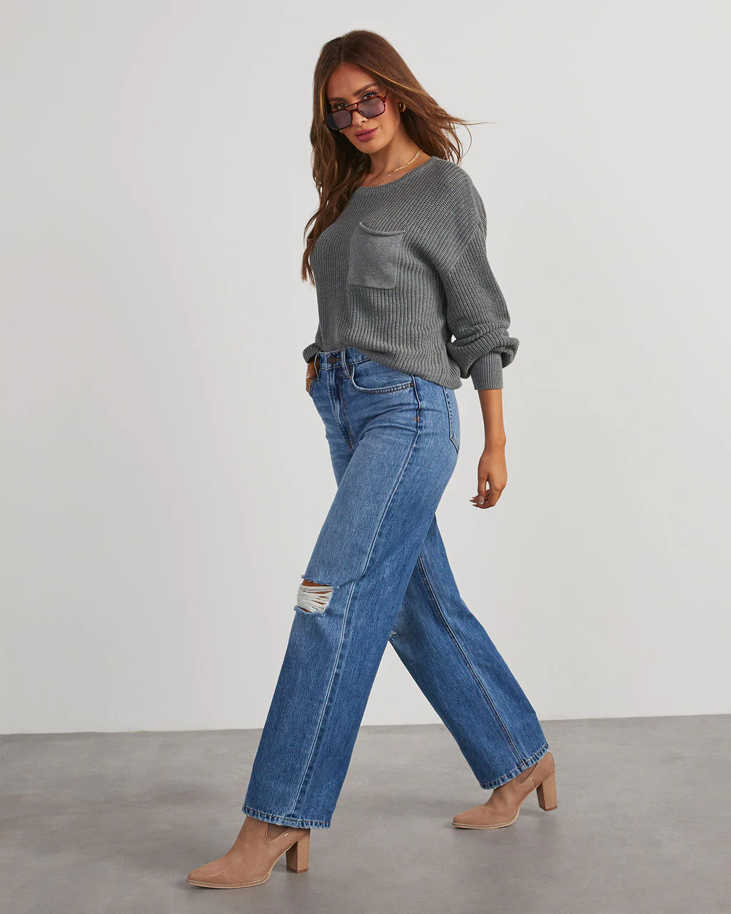 Kerry Relaxed Long Sleeve Sweater Top