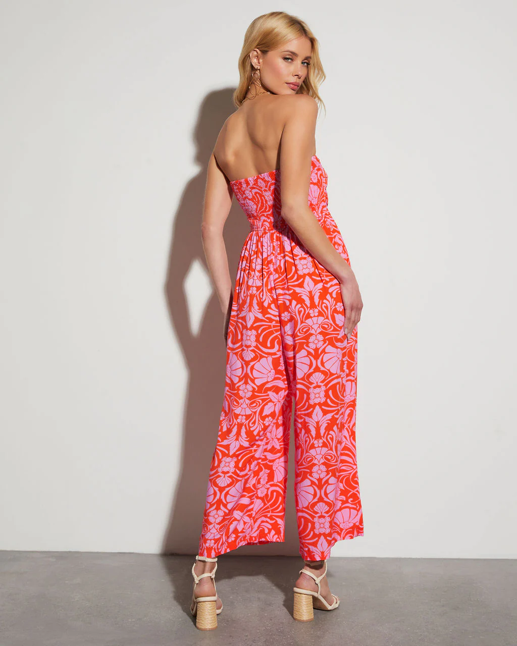 Tammy Strapless Tie Front Jumpsuit