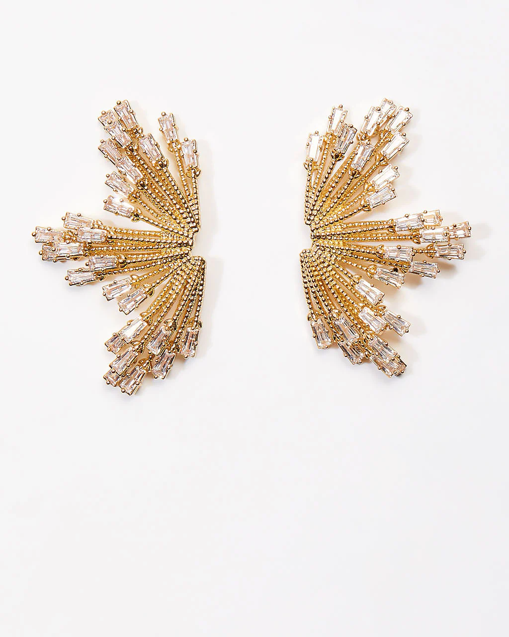 Holiday Season Half Snowflake Stud Earrings