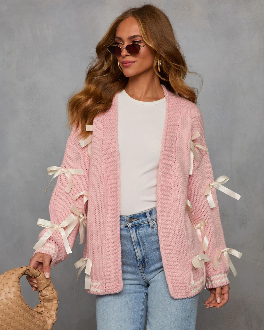 Gleeful Grace Bow Detail Cardigan