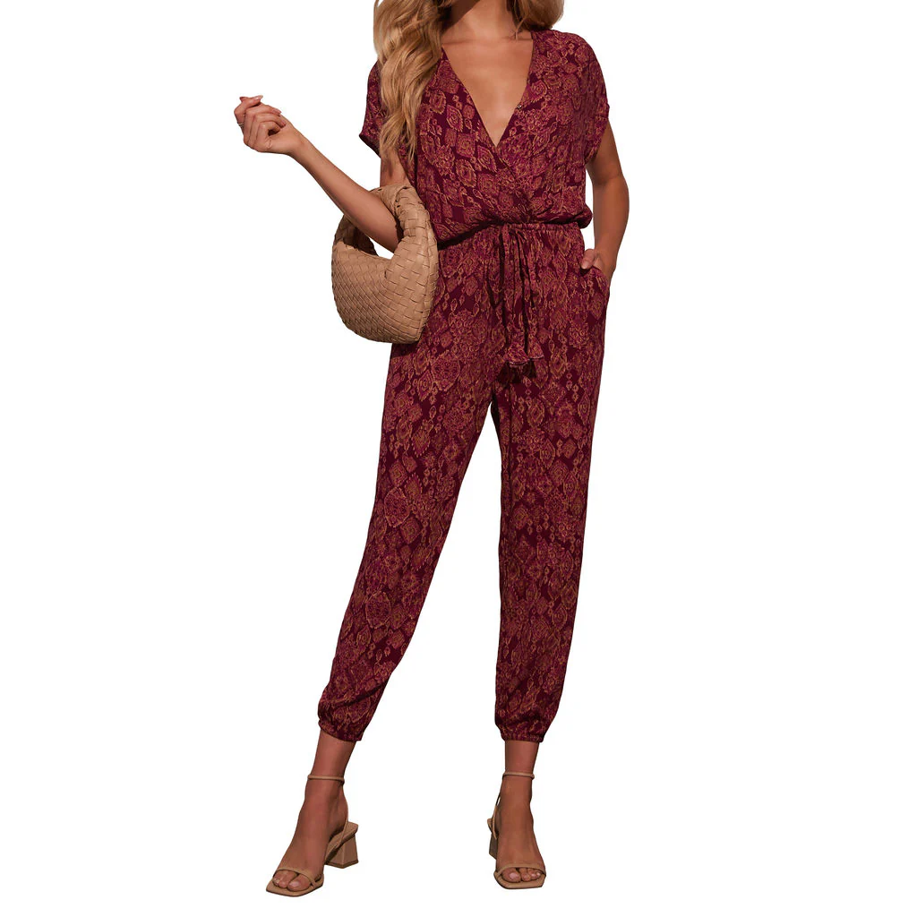 Colfax Printed Pocketed Jumpsuit