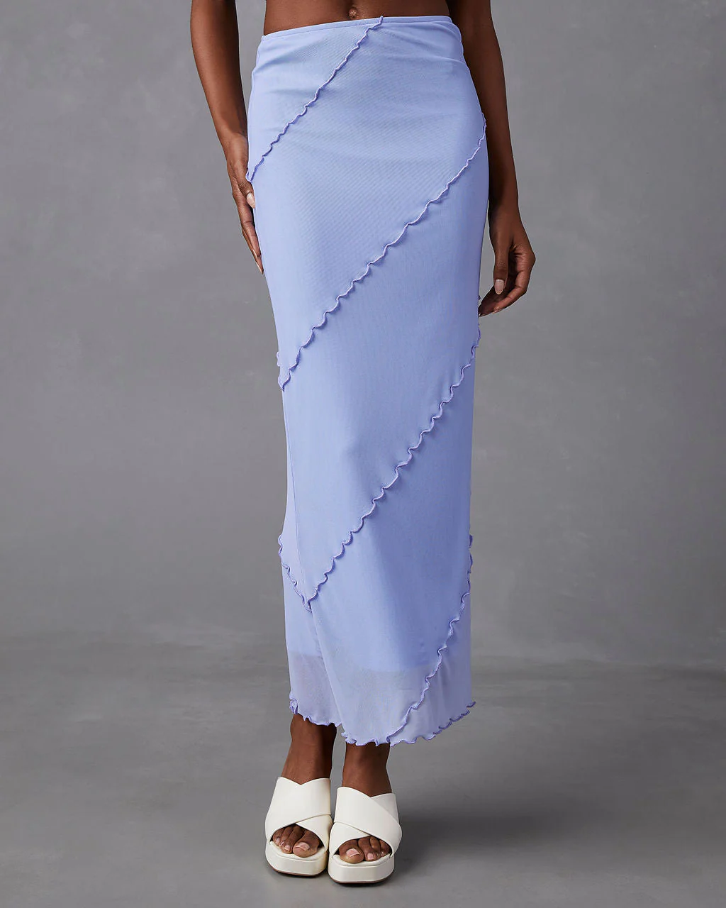 Markella Lettuce Trim Midi Skirt