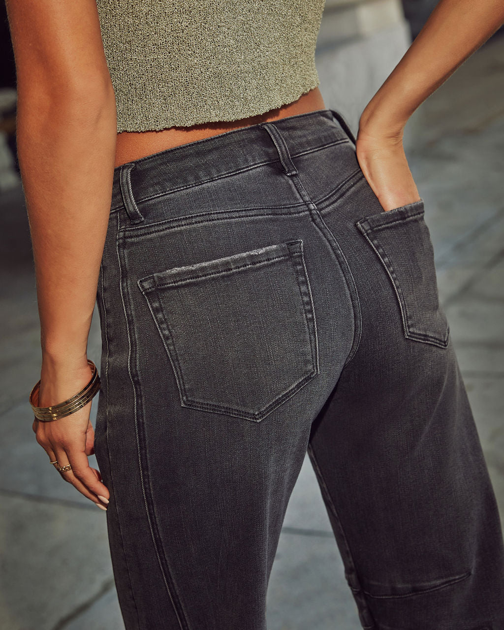 Wild Honey High Rise Barrel Jeans
