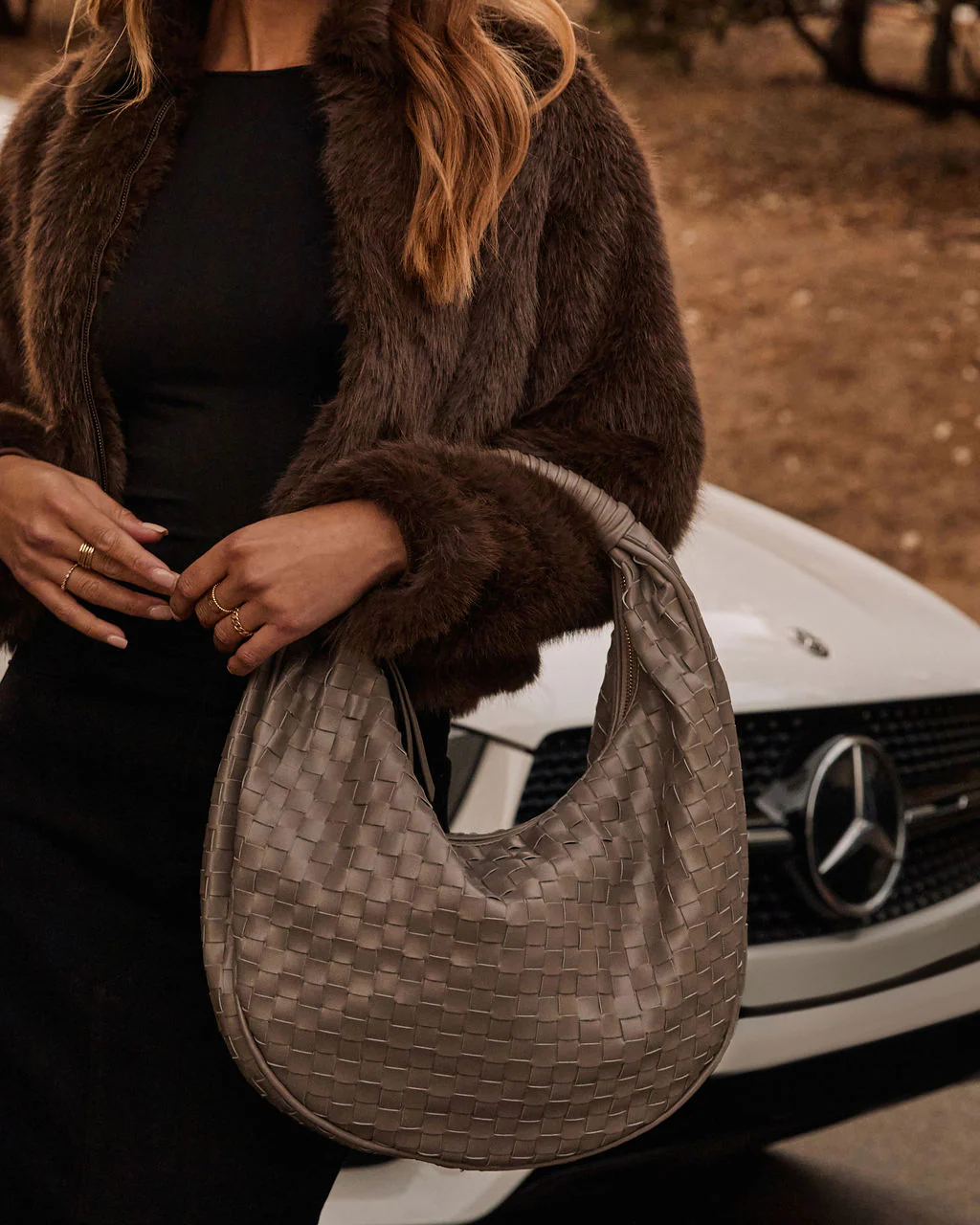 Alania Woven Leather Tote