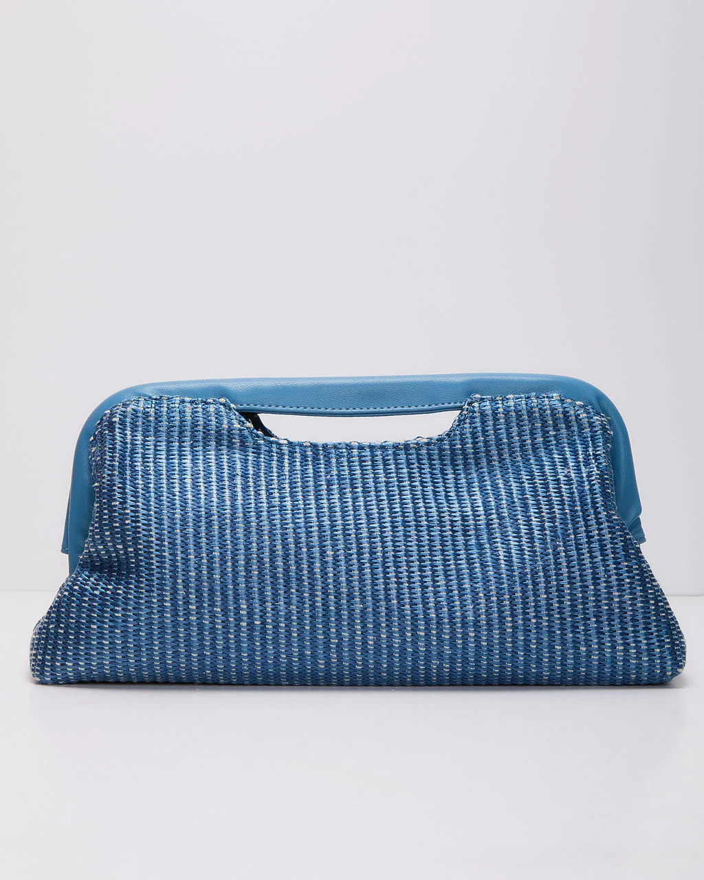 Bobbi Structured Straw Clutch