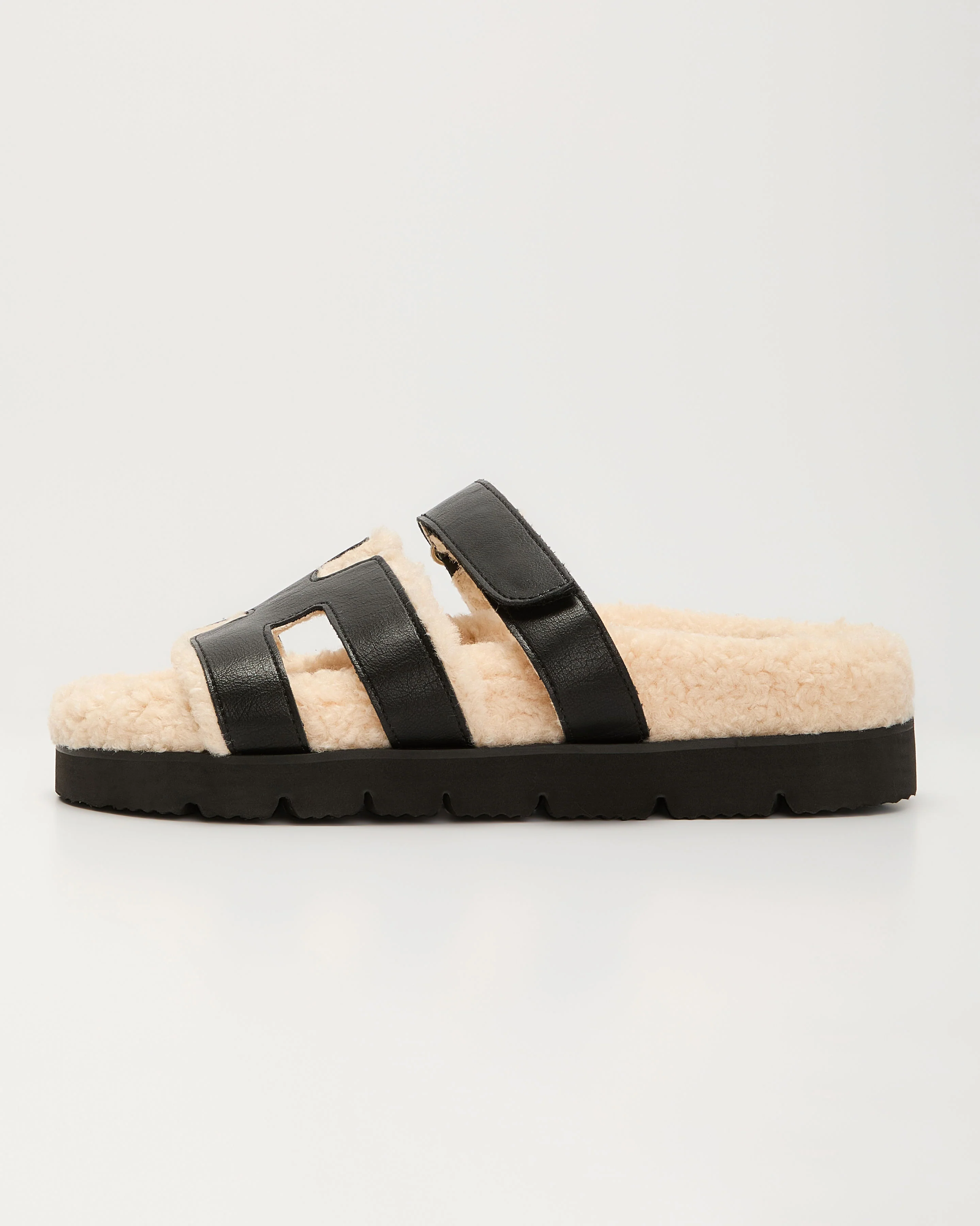 Adelene Sherpa Lined H-Strap Sandal