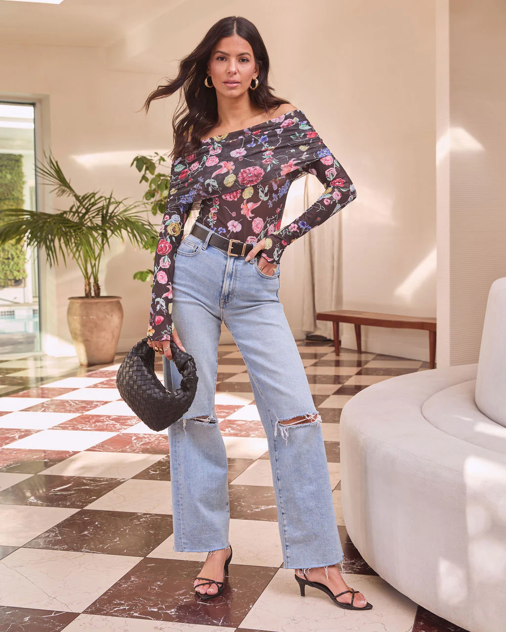 Imogene Floral Off Shoulder Bodysuit