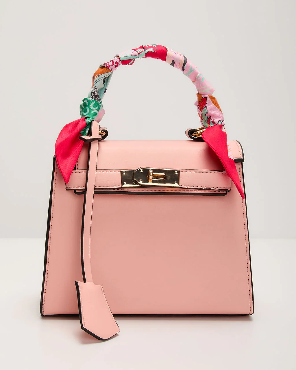 Tracey Structured Scarf Top Handle Bag