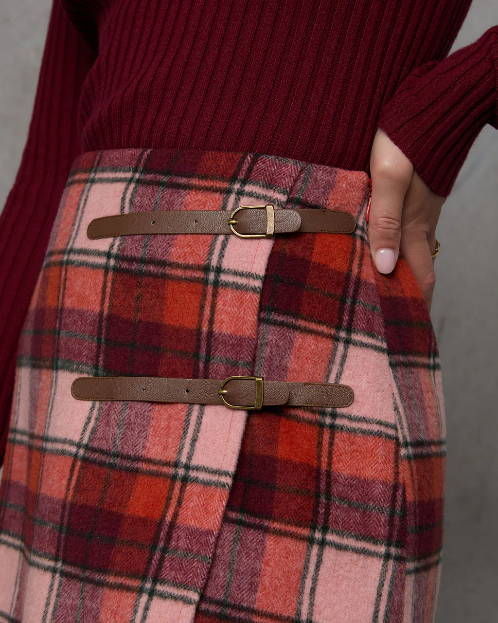 Rosey Plaid Mini Skirt