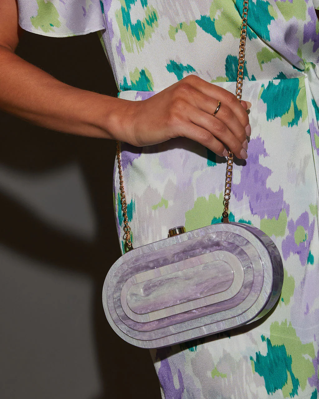 Juliette Acrylic Hard Case Clutch