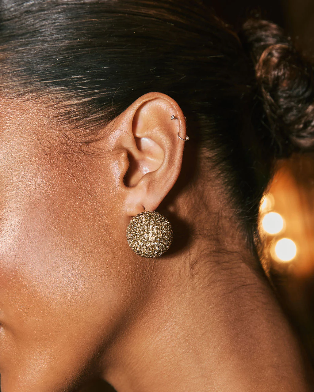 Party Lights Rhinestone Bauble Stud Earrings