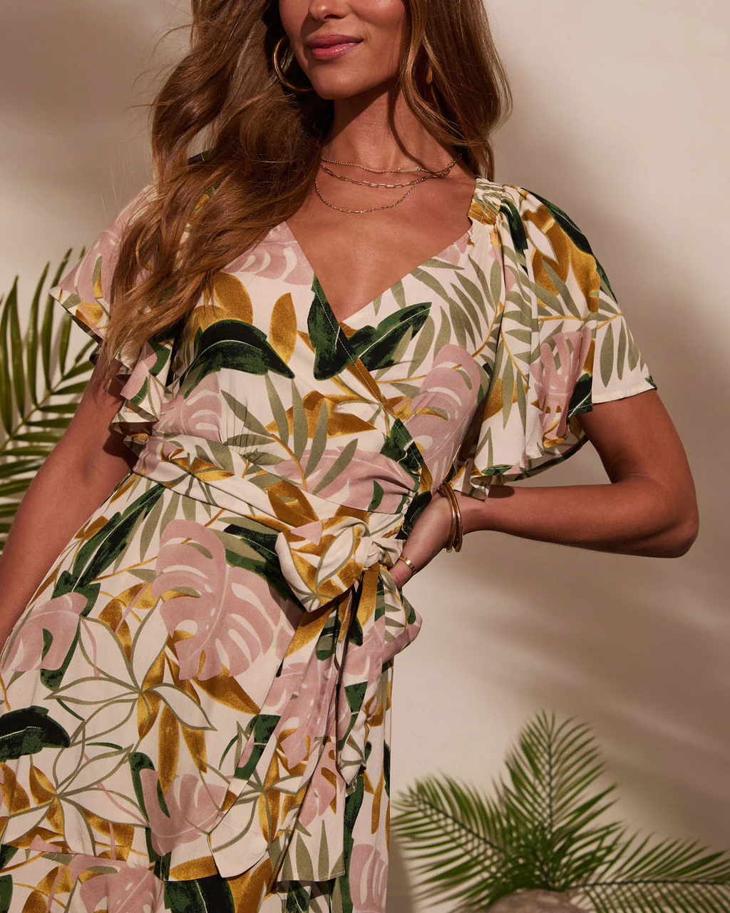 Ireland Floral Ruffle Wrap Dress