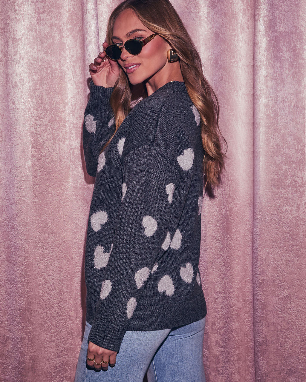 Cupids Kiss Heart Knit Cardigan