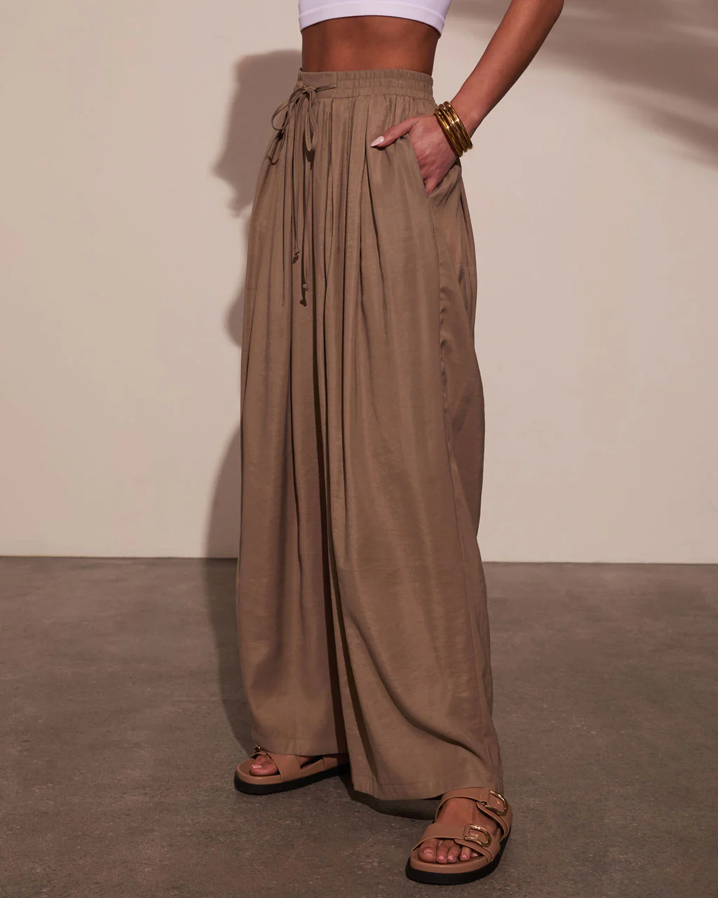 Marlah Pleated Drawstring Pants