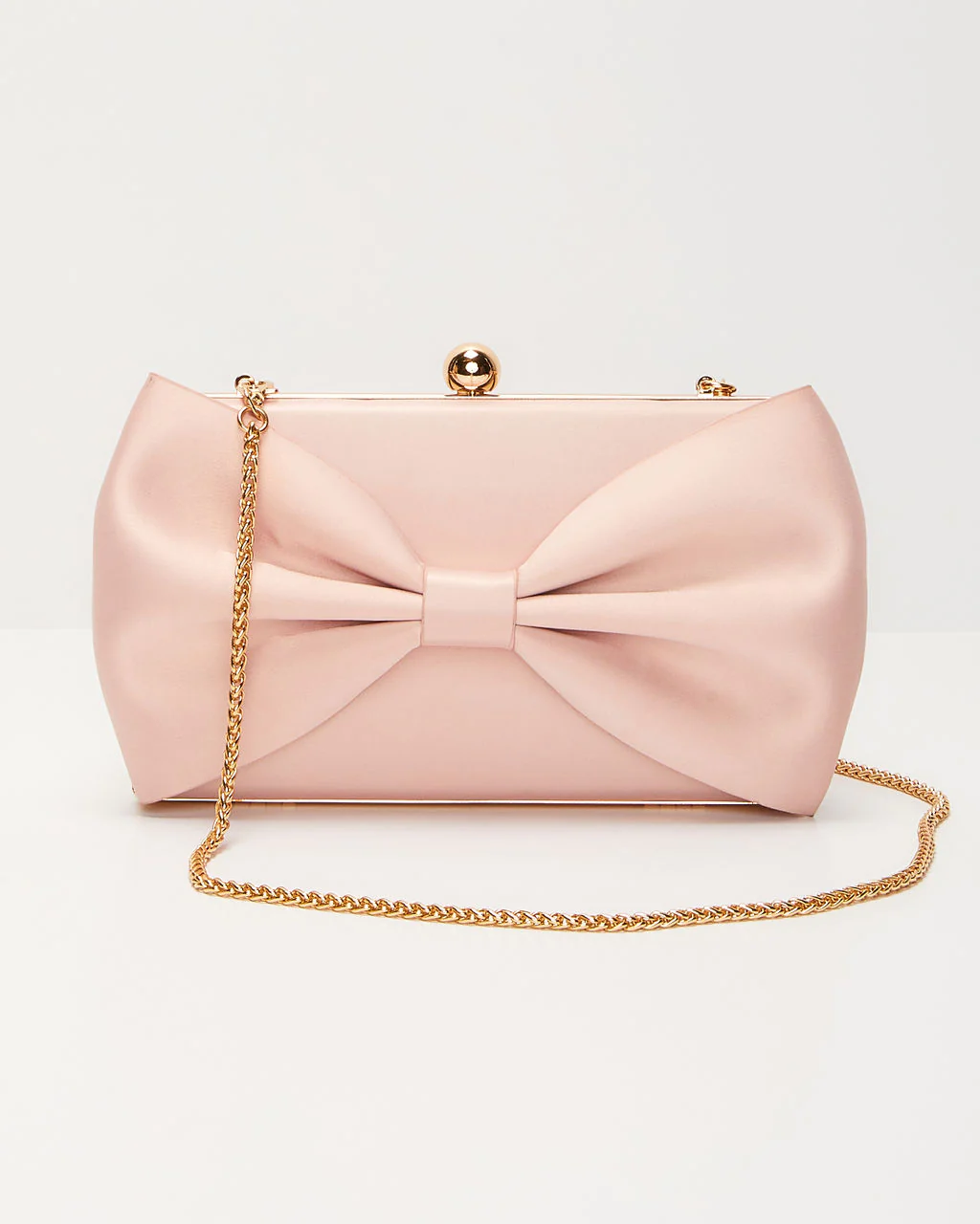 Ma Chérie Satin Bow Clutch