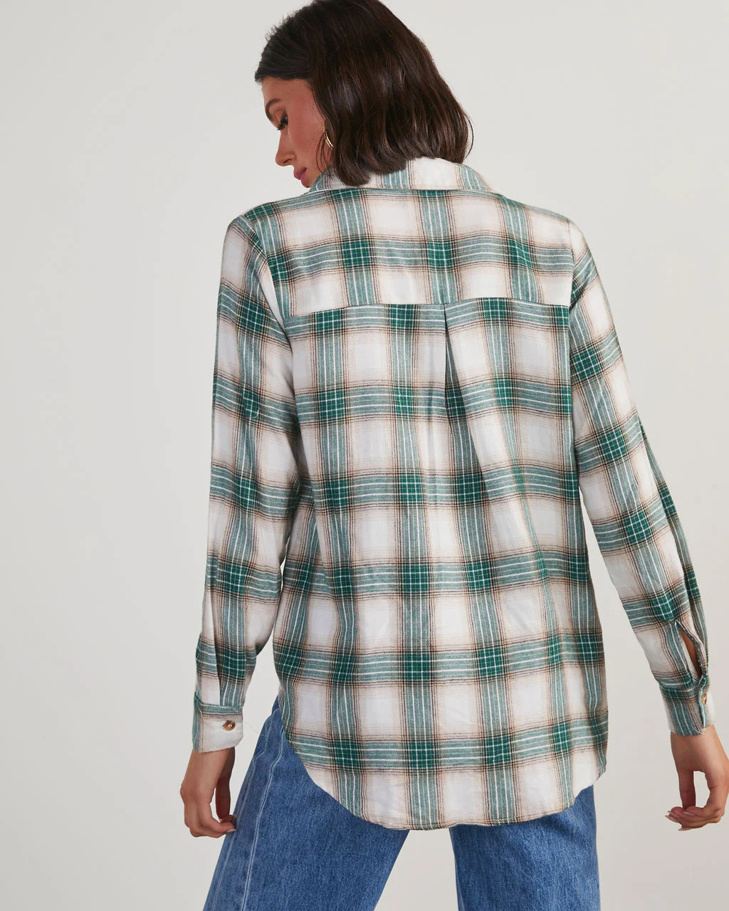 Bennett Plaid Utility Button Down Top