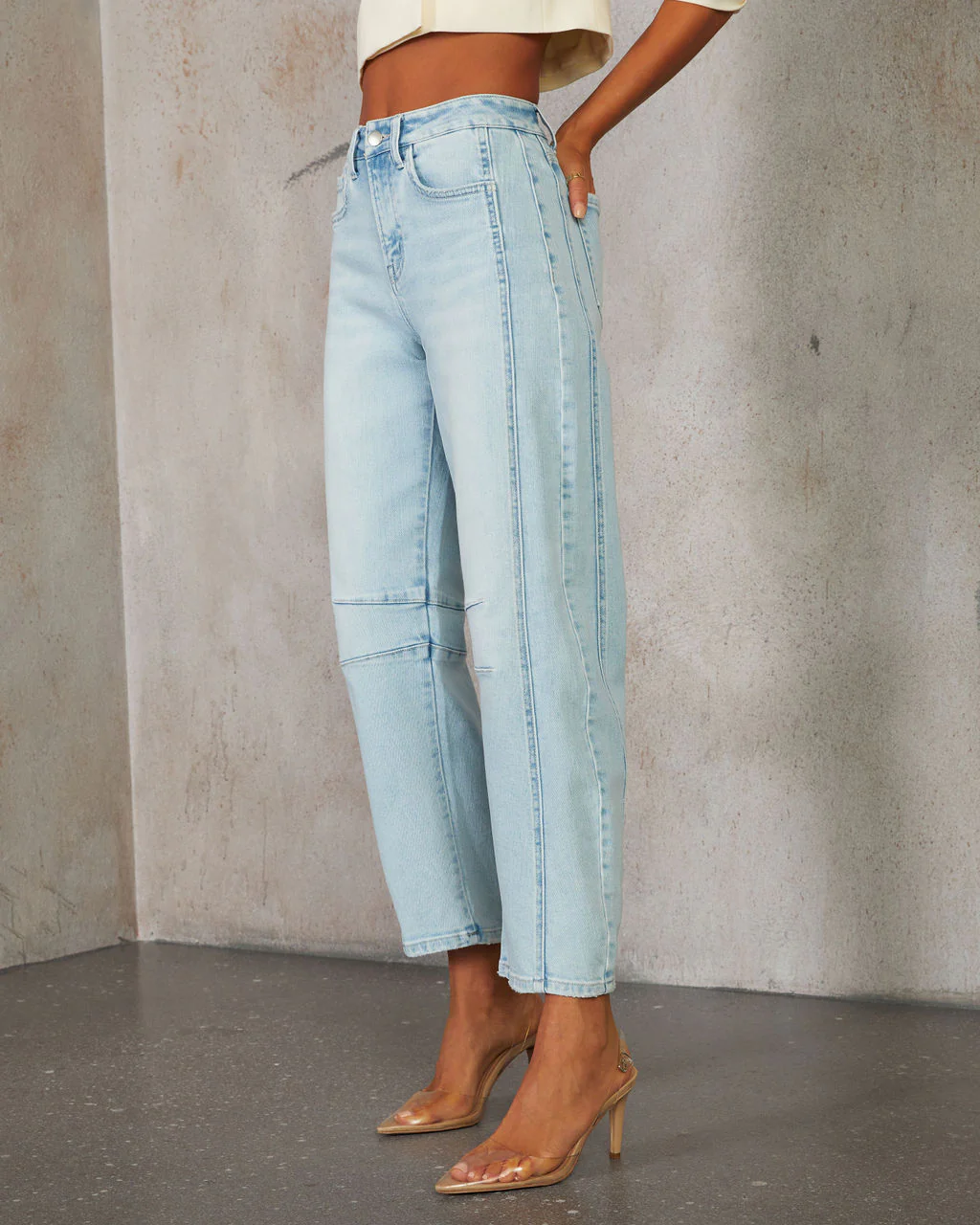 Free Cove High Rise Barrel Jeans