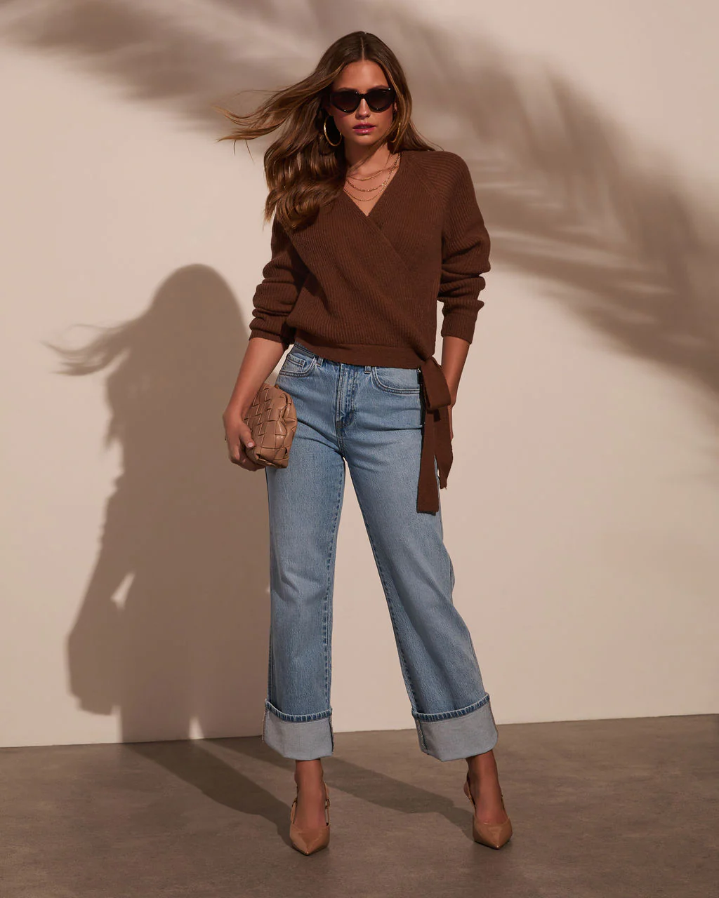 Falcone Surplice Wrap Sweater