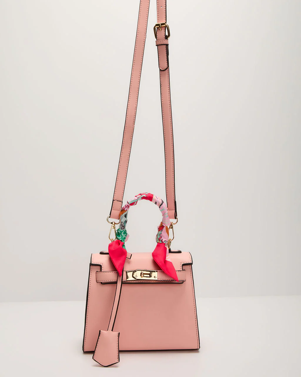 Tracey Structured Scarf Top Handle Bag