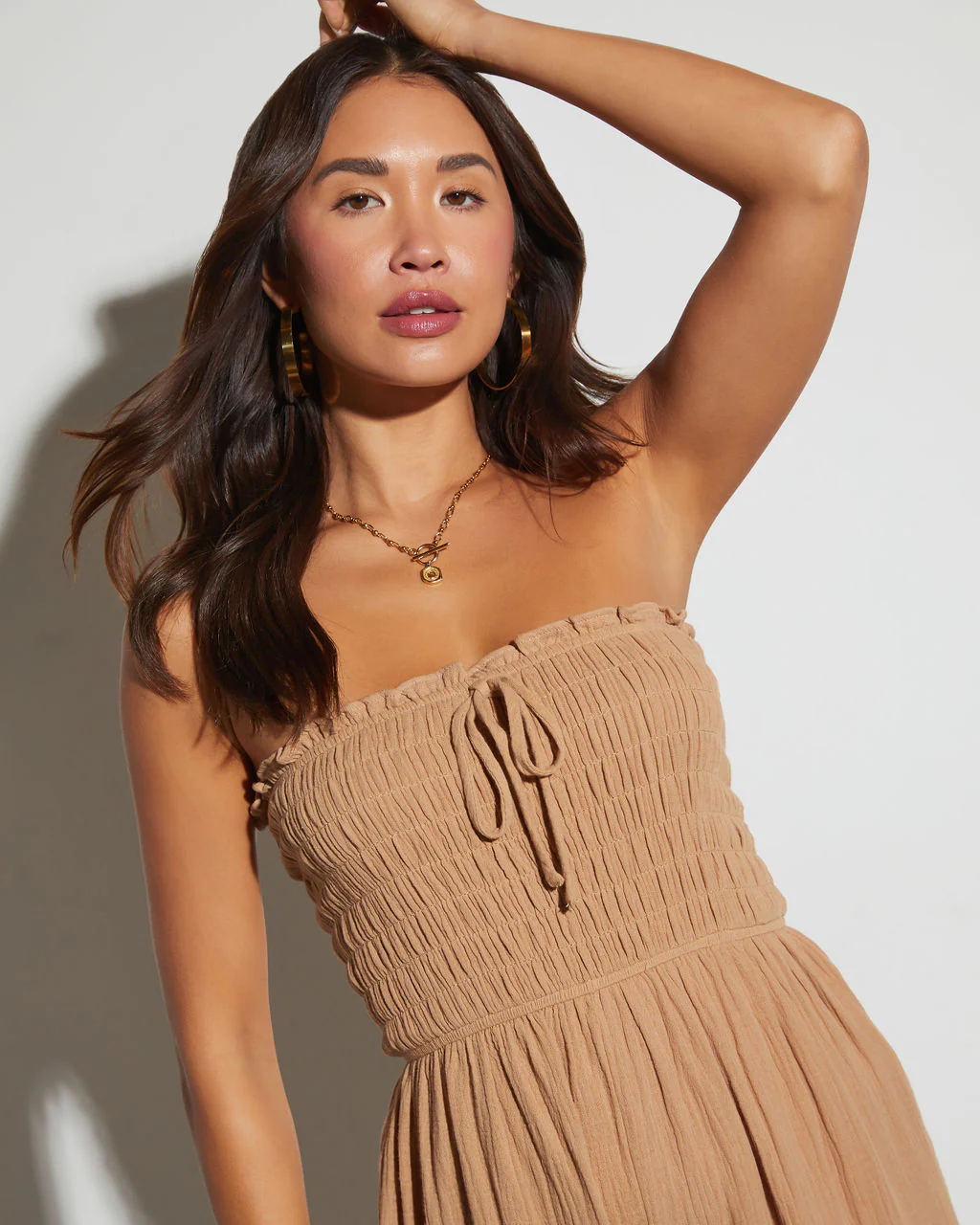 Sloane Strapless Fitted Waist Jumpsuit